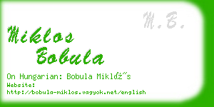 miklos bobula business card